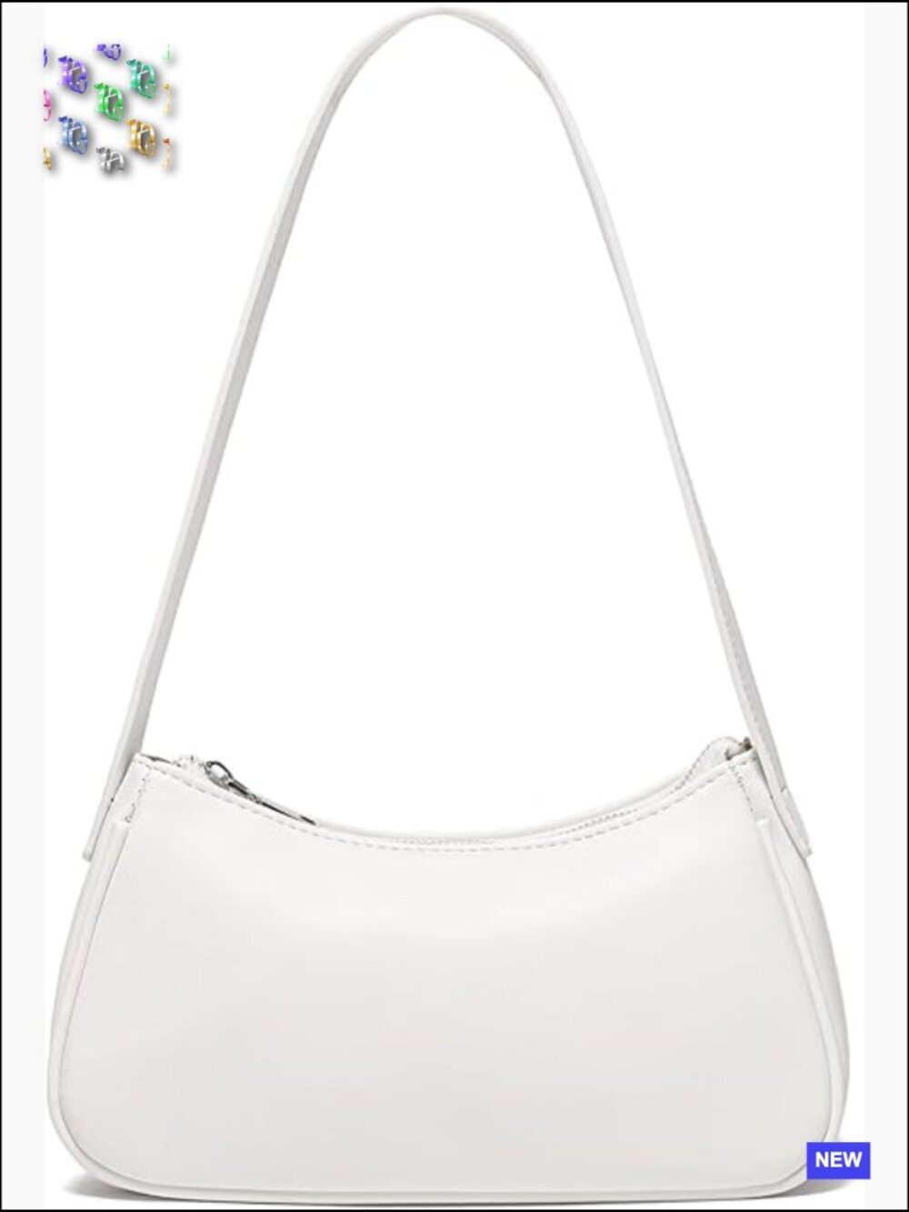 Crescent Shoulder Bag Vegan Leather Y2K Mini Purse Trendy Chic Everyday - Picture 1 of 7
